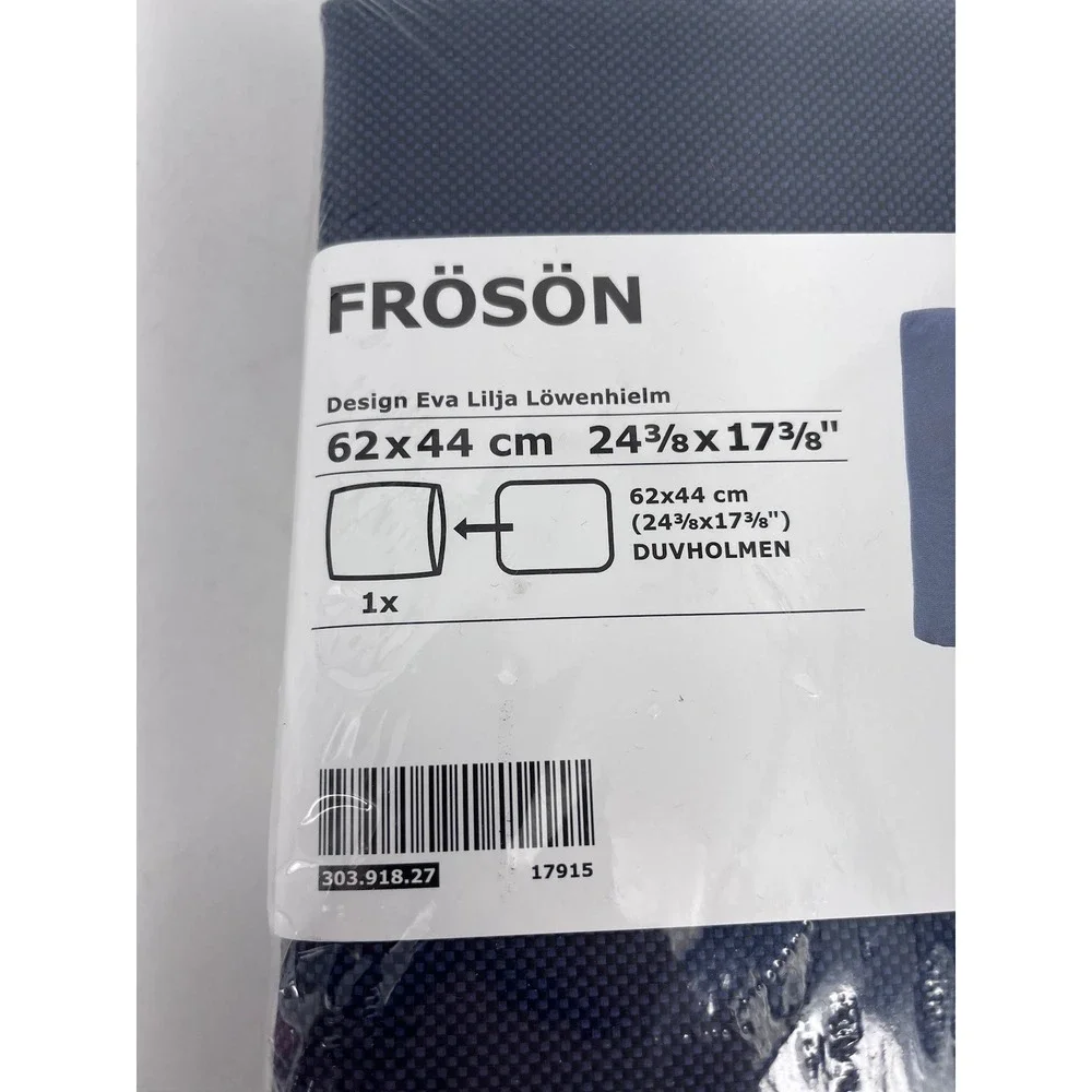 IKEA FROSON Outdoor Chair Pad Cover Dark Blue 24x17 303.918.27 New